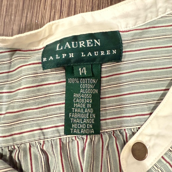 Ralph Lauren Men's Gray Striped Button Down Shirt - Picture 3 of 5